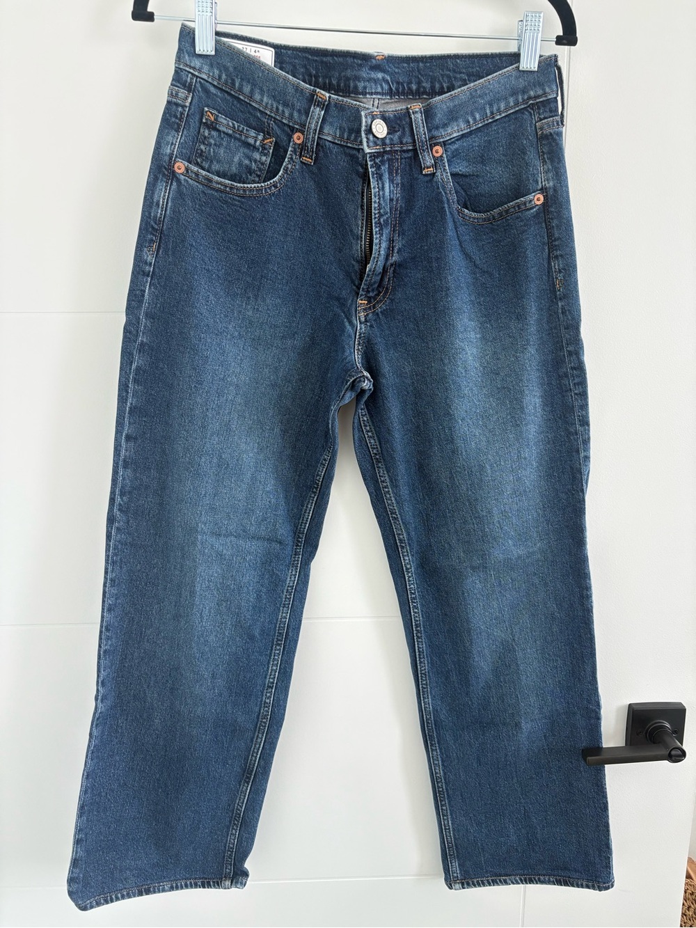 GAP Women’s ‘90s Loose Mid Rise Med Dark Blue Relaxed Denim Jeans Size 27 / 4R